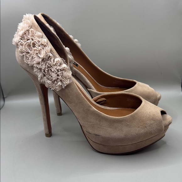 Zara Suede Platform Heels - Picture 2 of 7